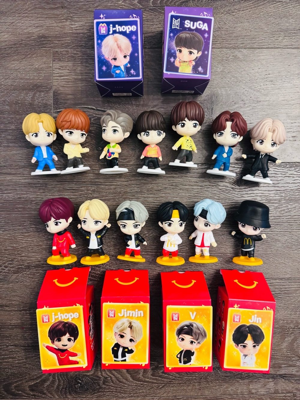 K-Pop Tiny Tans - Set of 13 Figures. Throwback and Encore editions.